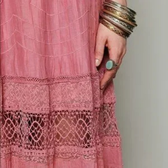 Free People Pink Lace Maxi Dress - Picture 2 of 6